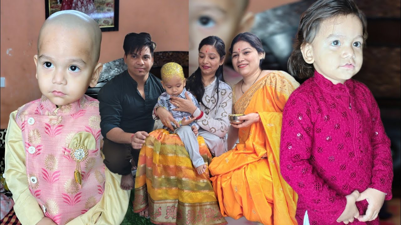☘️पहाड़ी style में करवाया Akaay का मुंडन😍 | Emotional Family Moments | Pahadi Tradition