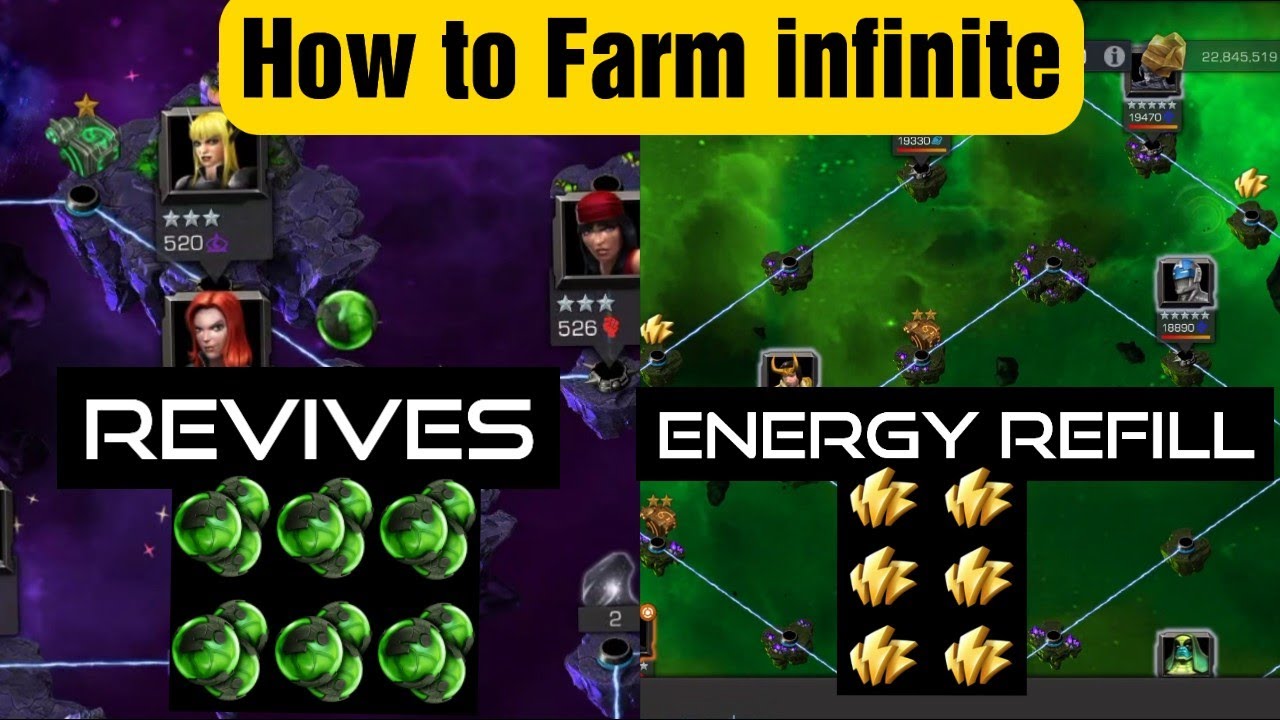 How to Farm Infinite Revives & Energy Refills Best method F2P | #mcoc #marvel #contest