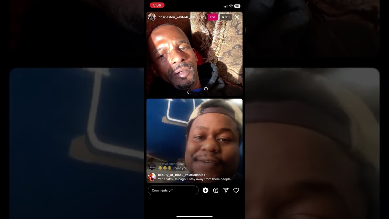 Charleston White live on IG and goes crazy on the whole Chicago