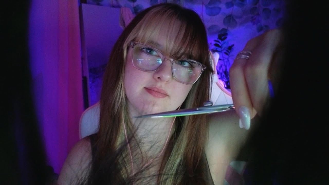 ASMR | Cutting your hair✂️Layered sounds, Bangs, Hair brushing