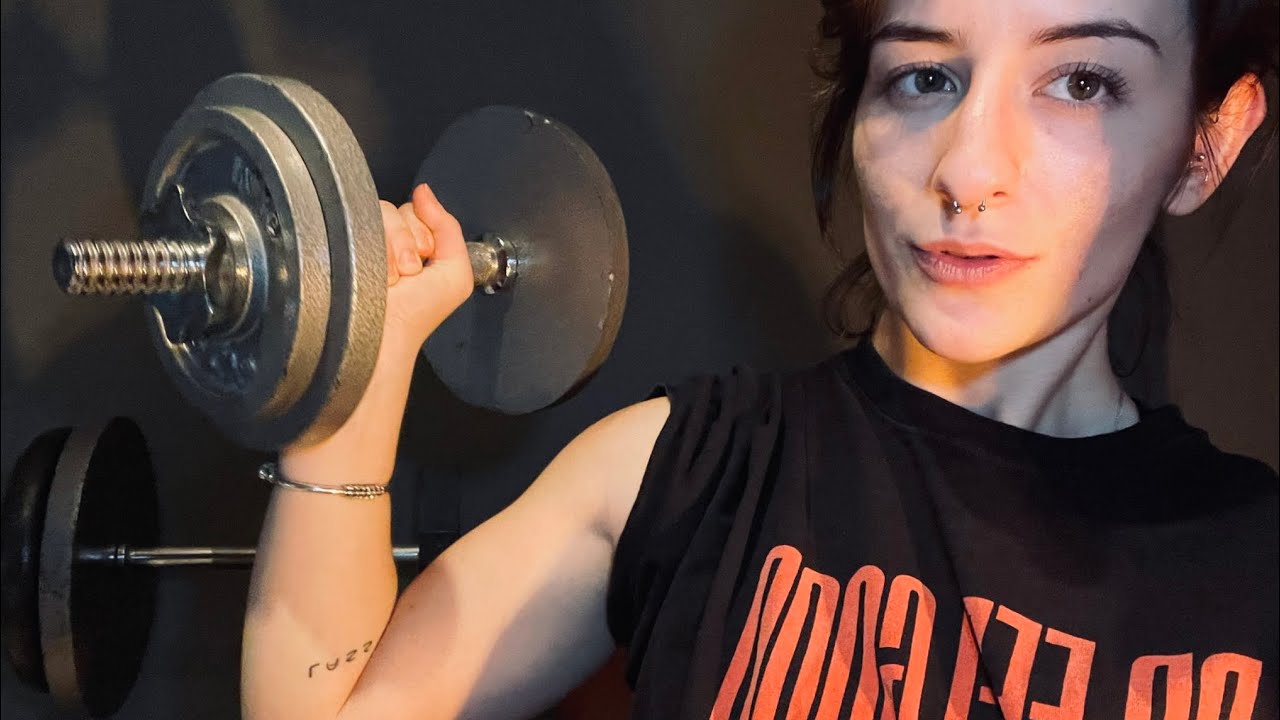 ASMR chaotic unpredictable personal attention || personal trainer + massage 🏋🏽‍♀️