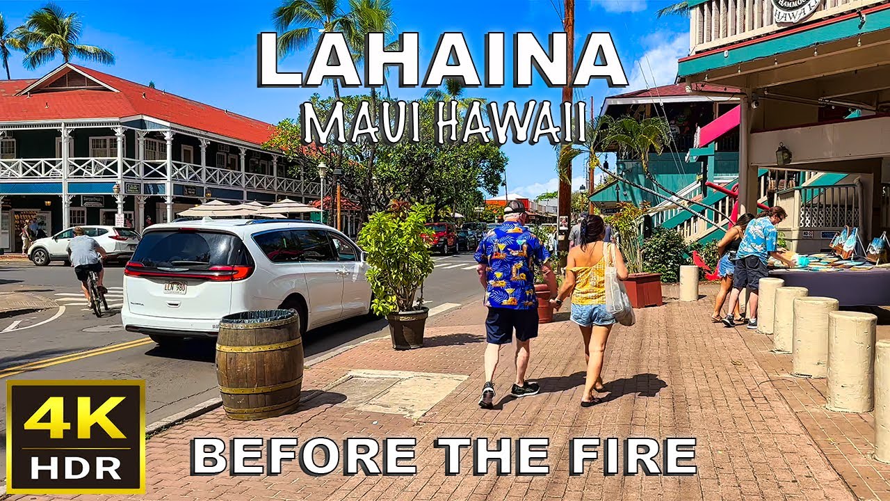 [4K HDR] Lahaina, Maui Walking Tour | February 2023