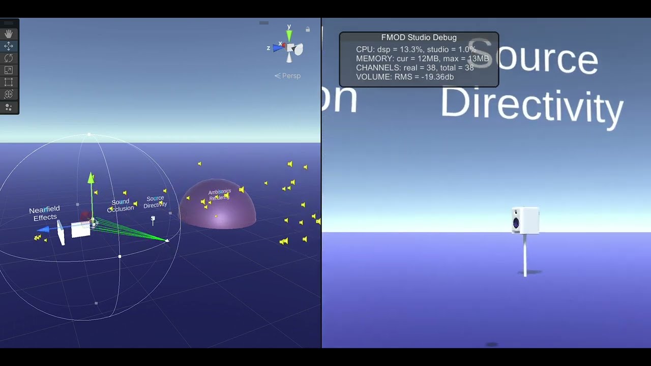 atmoky trueSpatial for FMOD - Unity Demo Scene