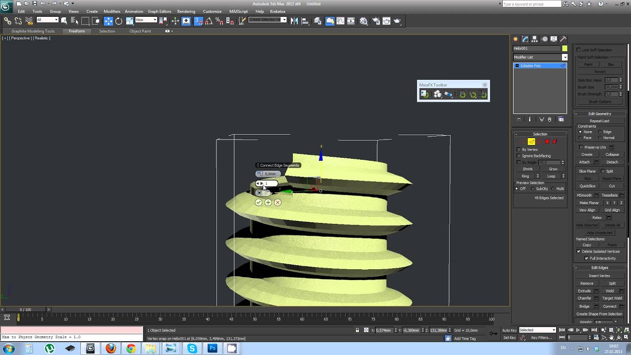 Создание резьбы в 3ds max