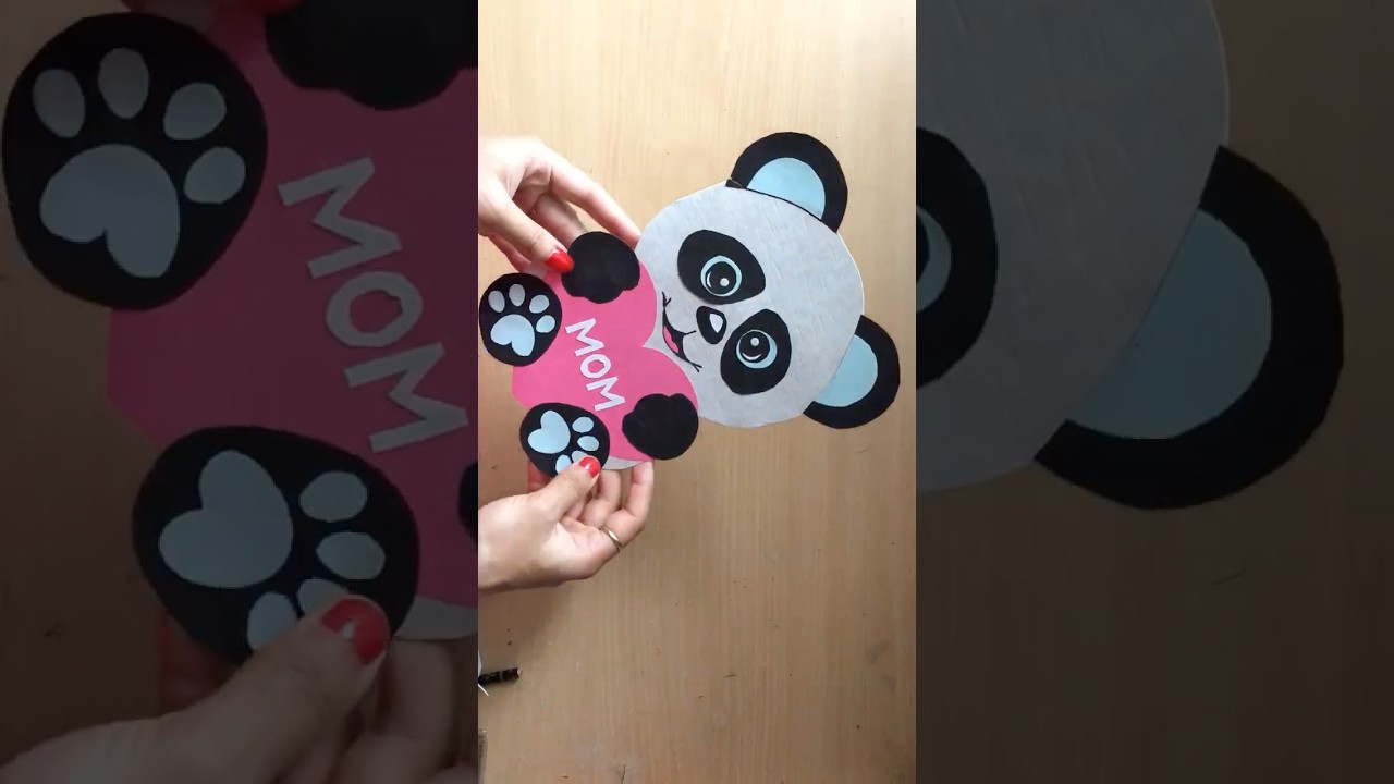 Cute Panda baby 🐼/ Birthday card for Mom #diy #shorts #short #handmade #creative #handmade