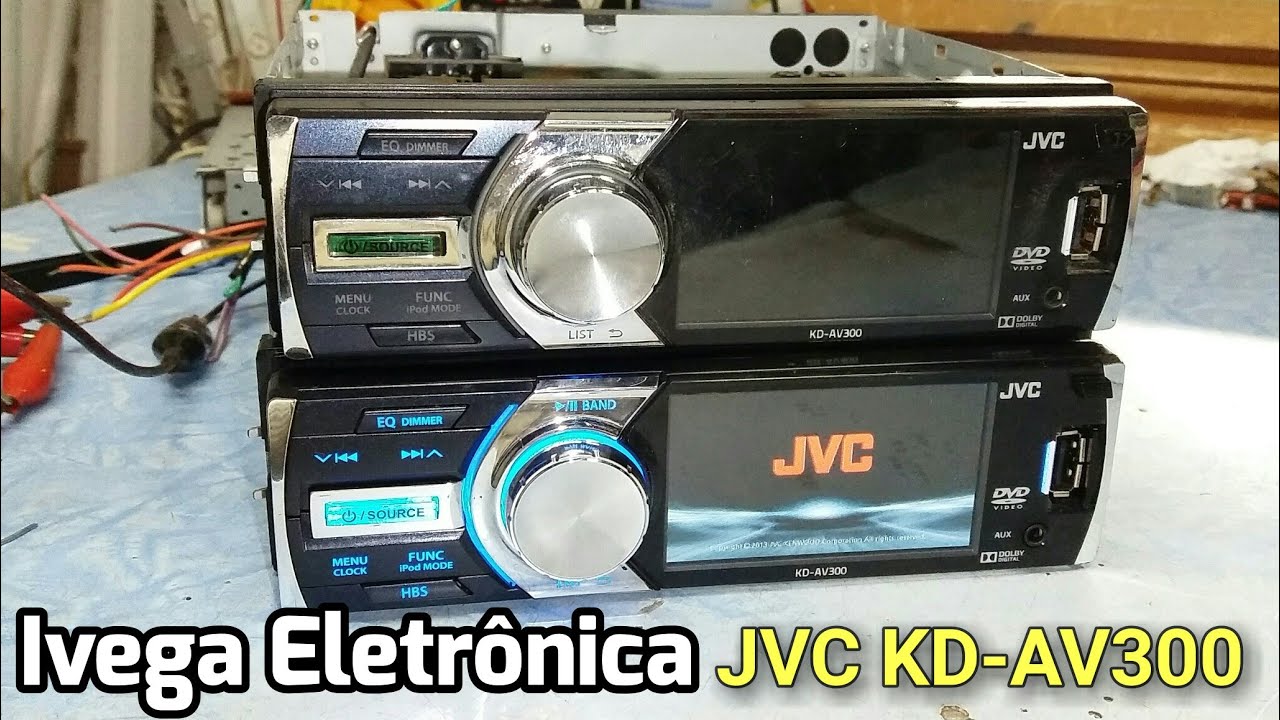 Conserto de 2 rádios JVC  KD-AV300, um sem imagem, outro não liga.