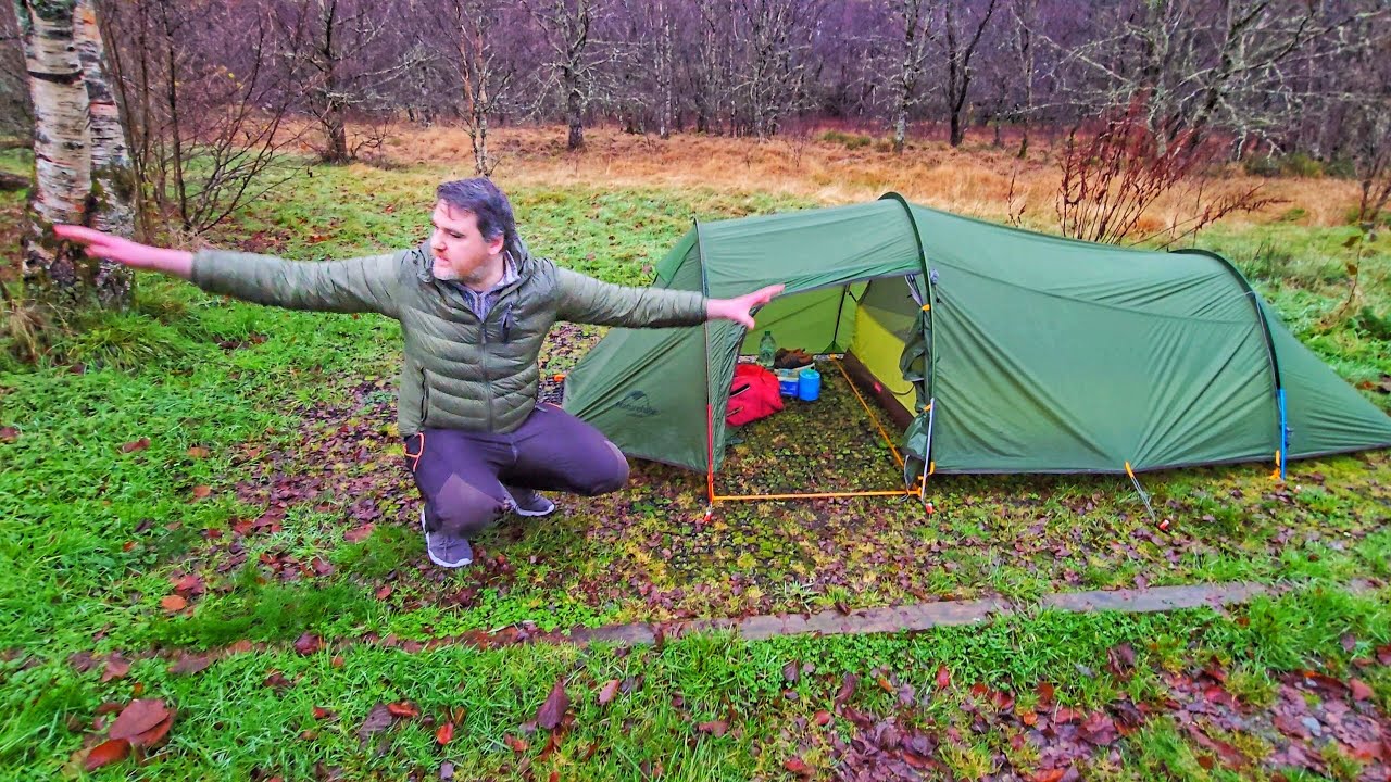 Wild Camping in Heavy Rain and Wind | Loch Chon