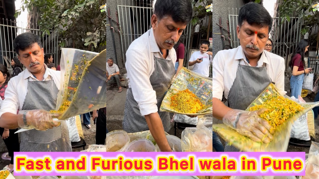Fast and Furious Bhel puri wala in Pune 😍😍 Goli ki speed se bikti hai yha Bhel puri🔥🔥