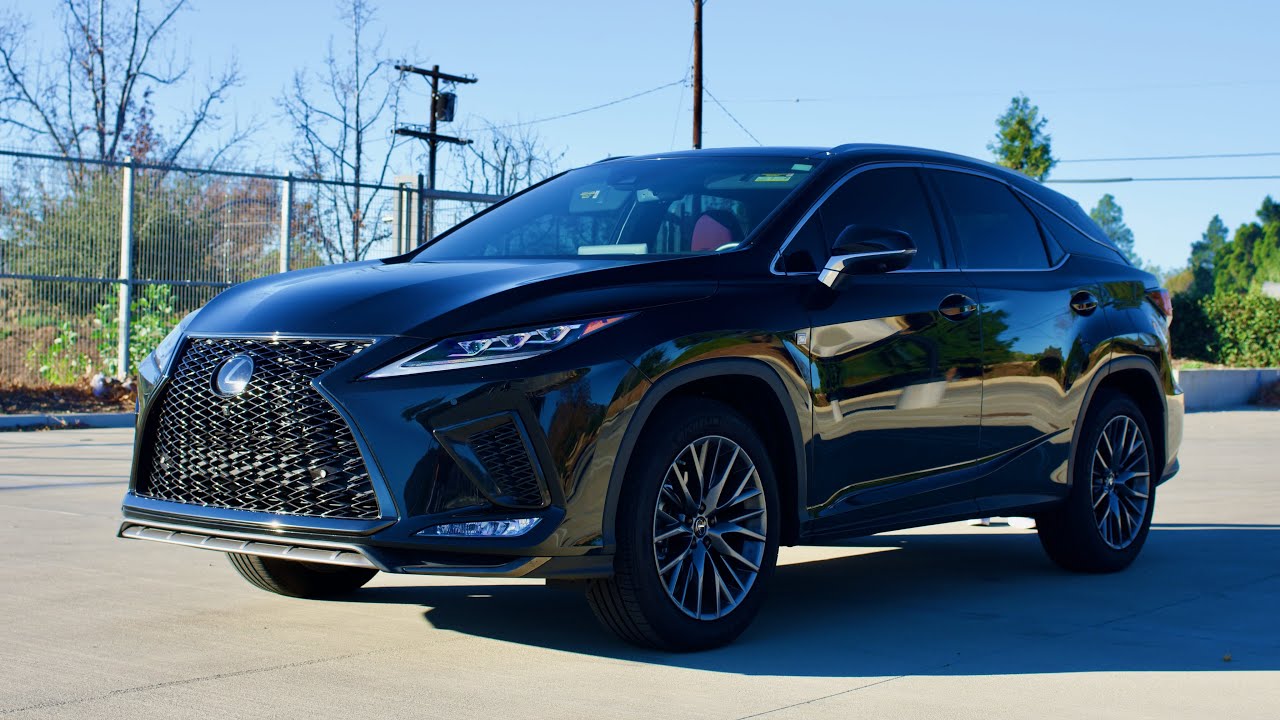 Lexus RX 350 F Sport 2022 года — потрясающий красный салон, роскошный внедорожник