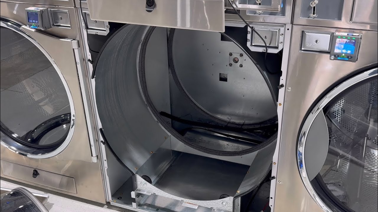 Changing belt on 45lb Huebsch/speed queen dryer