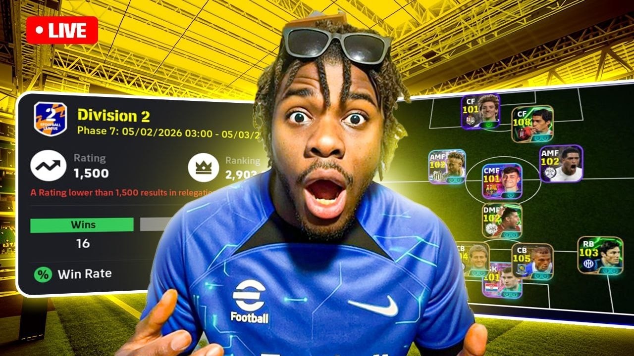 Reaching Div 1 For Member👀🔥Final day  🇳🇬🔥 live 🔴#efootball2024 #pes #live