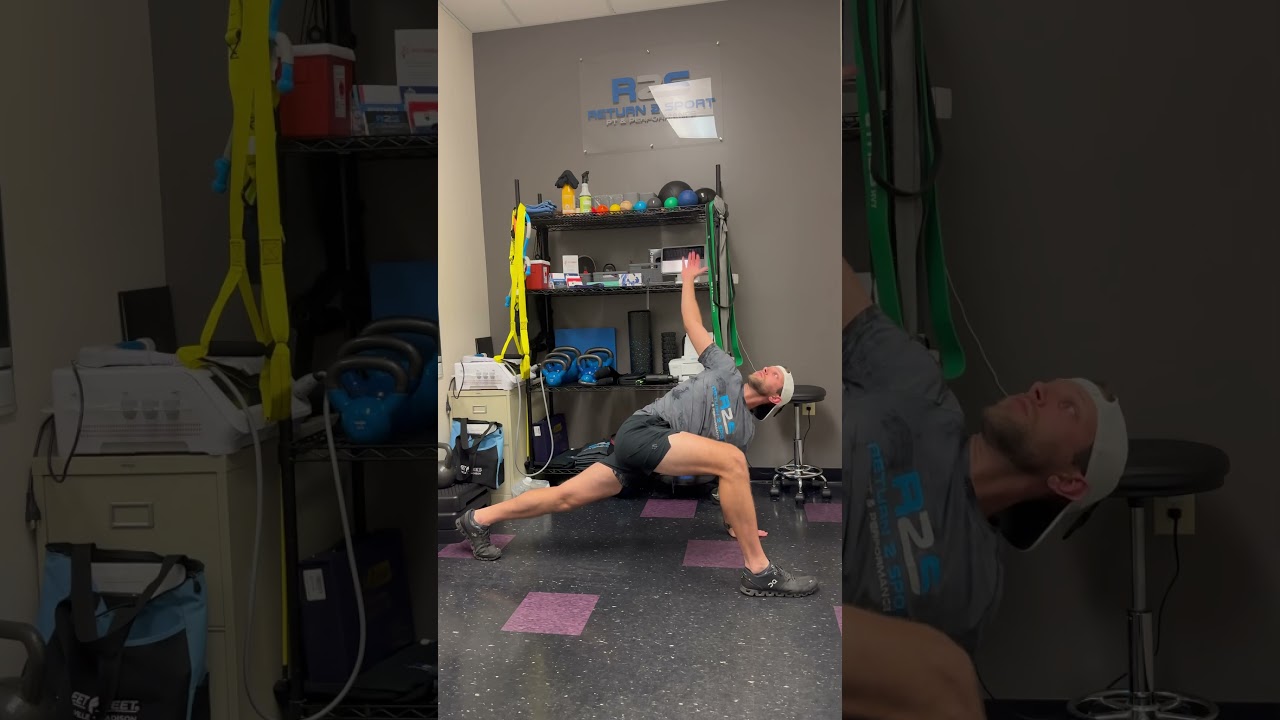 Runner&rsquo;s Lunge with Rotation warm up #mobility #running #athlete #physiotherapy