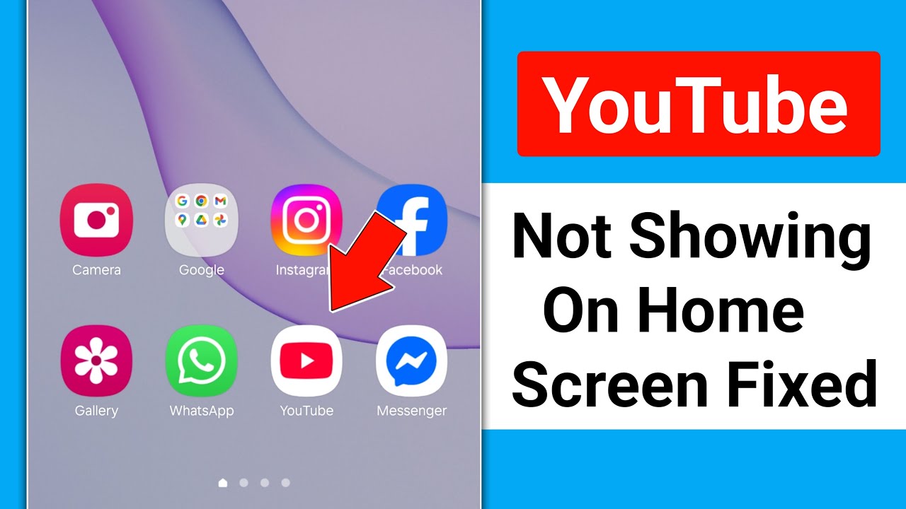 Fix YouTube Not Showing On Home Screen 2025 || YouTube App Icon Not Showing On Android Phone