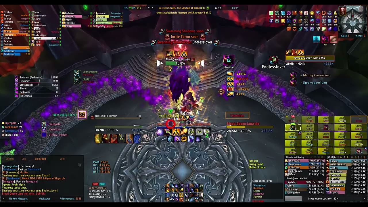 Warmane POV Fire Mage Blood Quenn Lana'thel ICC 25 Heroic