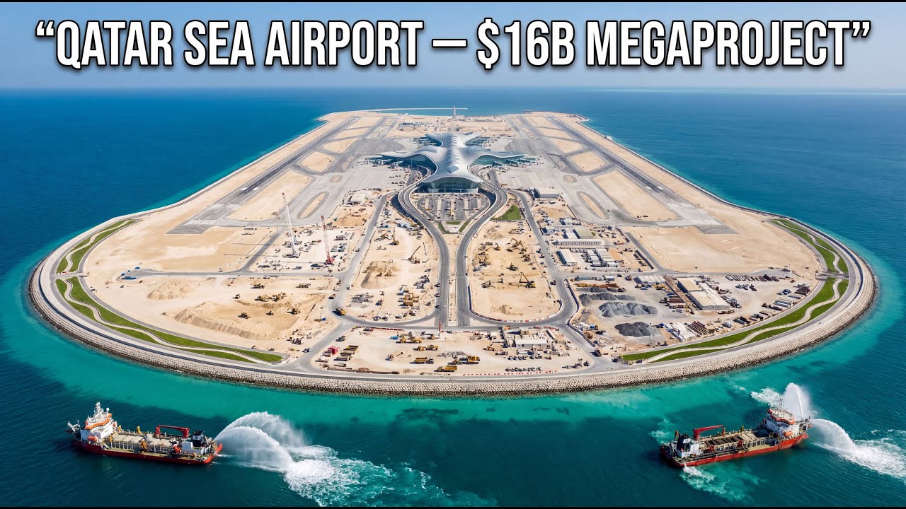 Inside the Impossible Qatar’s $16 Billion Sea Airport Mega Project#MegaProject #Qatar