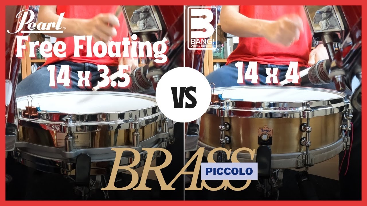 Pearl Free Floating Brass 14x3.5 VS. Bang! Brass 14x4 | Piccolo Snare Comparison