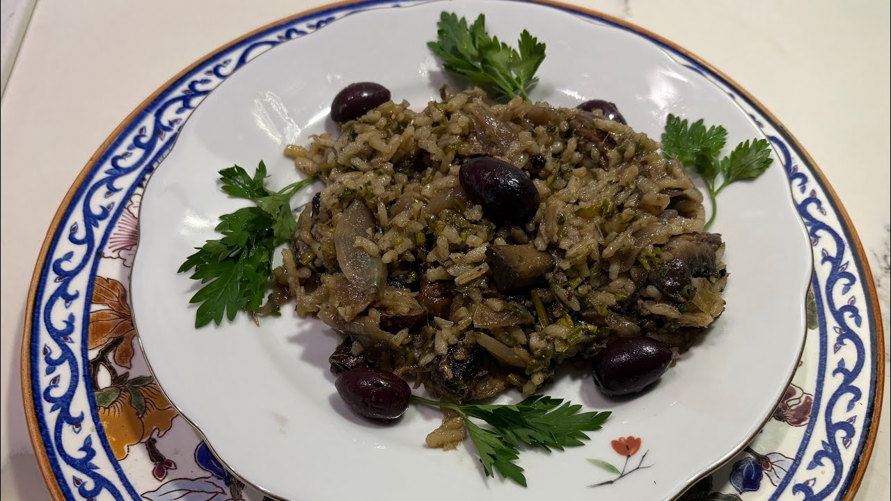 •АФОНСКАЯ КУХНЯ• ГРИБЫ «СТИФАДО» С РИСОМ. ПОСТНЫЙ РЕЦЕПТ.