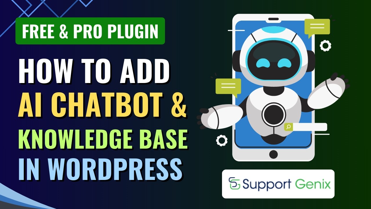 Free AI Chatbot & Knowledge Base Plugin for WordPress | Support Genix Tutorial