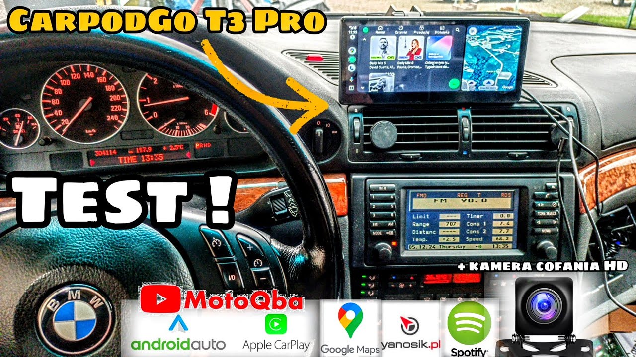 NOWOCZESNE MULTIMEDIA W KLASYKU CarpodGo T3 Pro 60fps CarPlay & AndroidAuto  + KAMERA 1080p HD