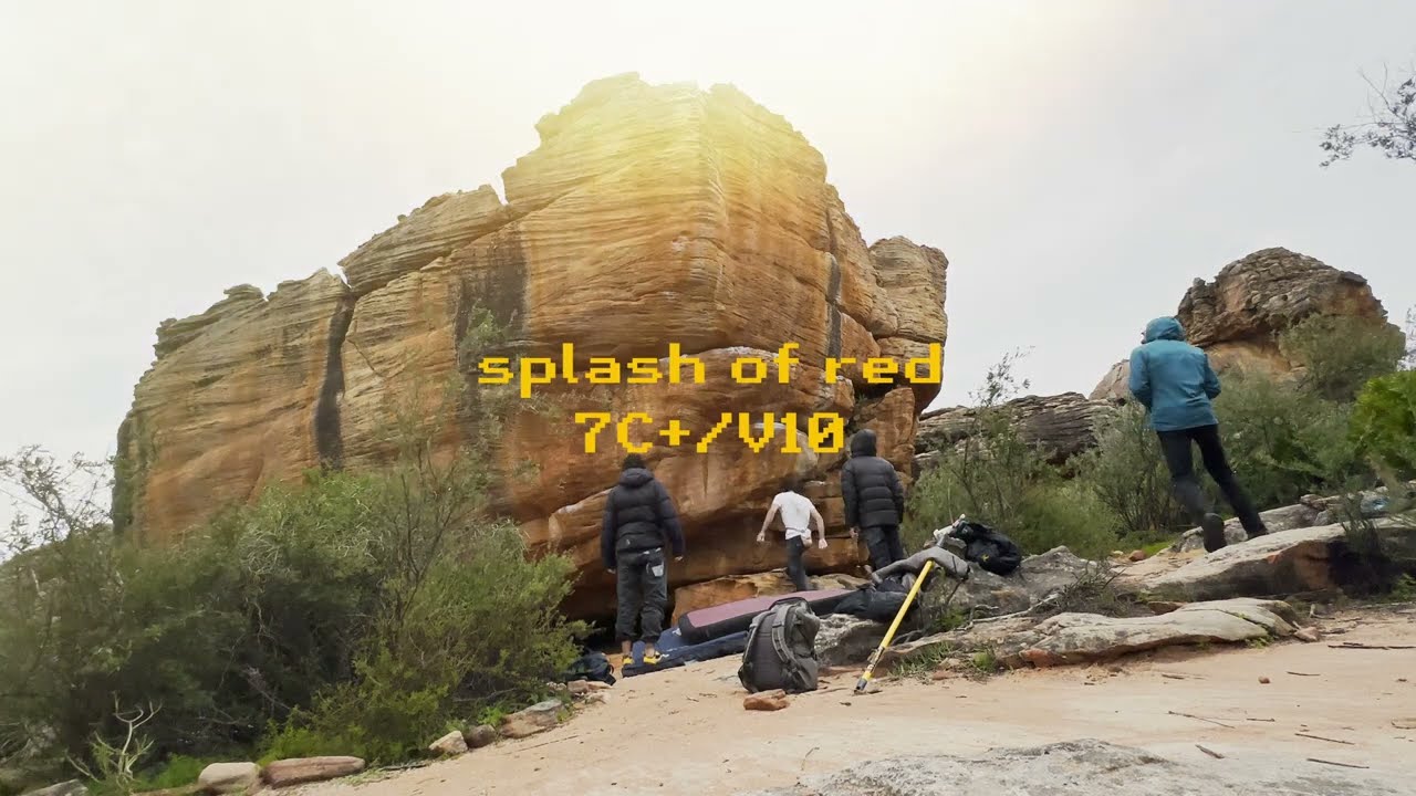 splash of red 7c+/v10 - Rocklands
