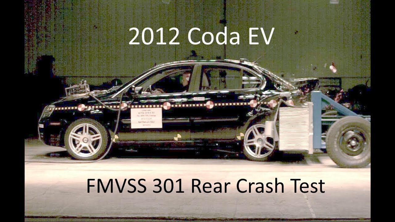 2012-2013 Coda EV FMVSS 301/305 Rear Crash Test (50 Mph)