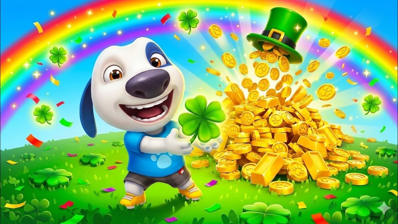 St. Patrick's Day race in Talking Tom Gold Run New update Gameplay Android ios 