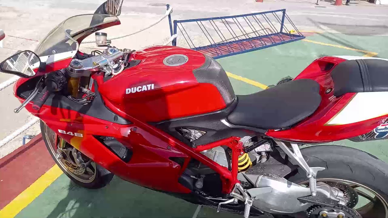 Ducati 848 termignoni exhaust sound | Ducati 848 sonido escapes termignoni y corte de encendido