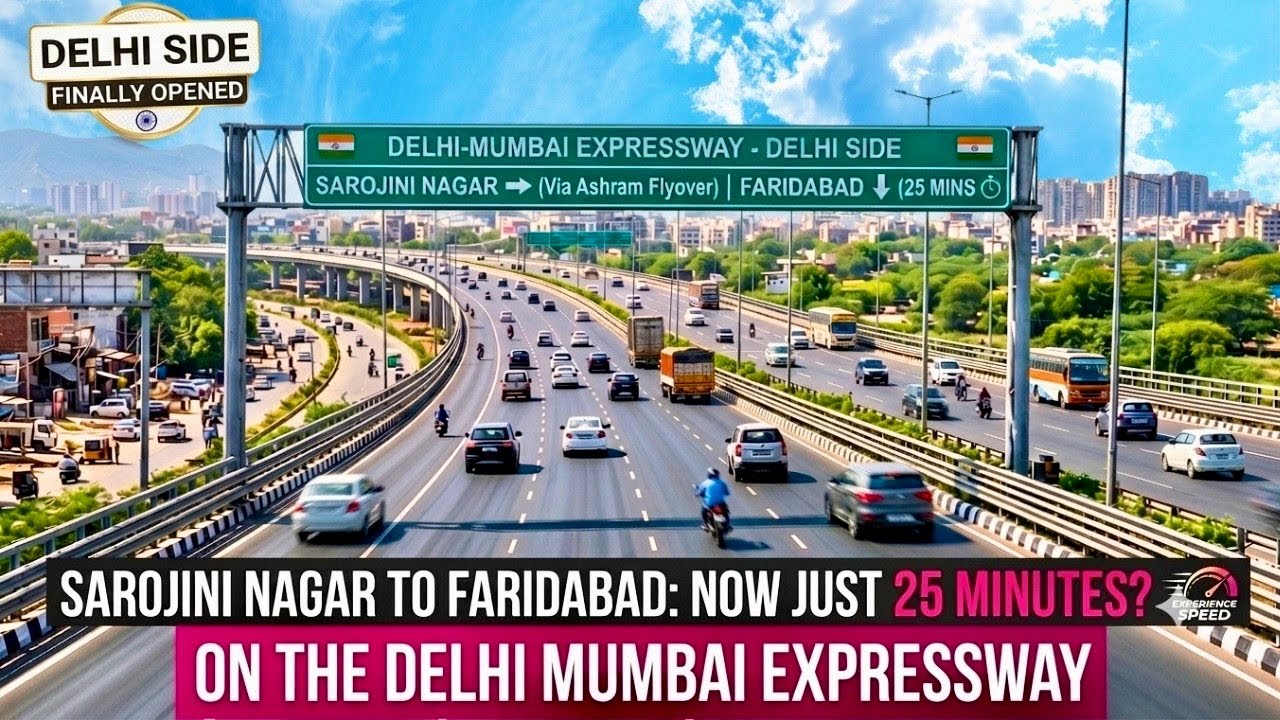 😱 FINALLY OPEN! Delhi-Mumbai Expressway Delhi Side 🇮🇳 | Sarojini Nagar to Faridabad in 25 Minutes!