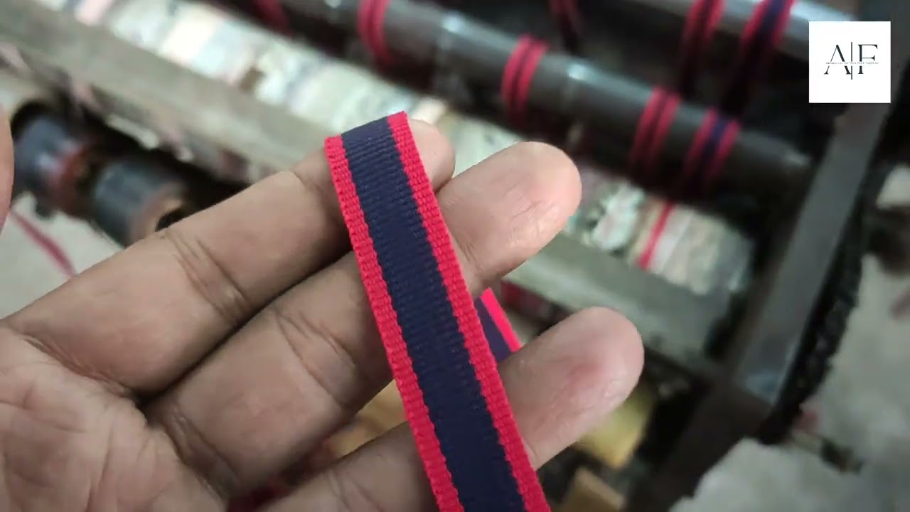 Red +Navy 14mm Tape Making ||Amanullah cotton tape factory