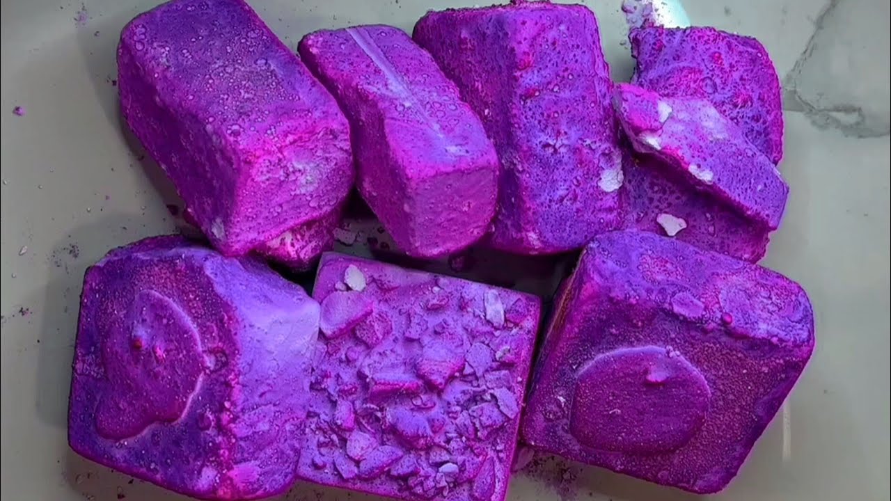 DYED SERIES - PART 4: @LBD_ASMR  Vibrant Dyed Crunchy Gym Chalk Crumble| EDITED + 2XSPEED