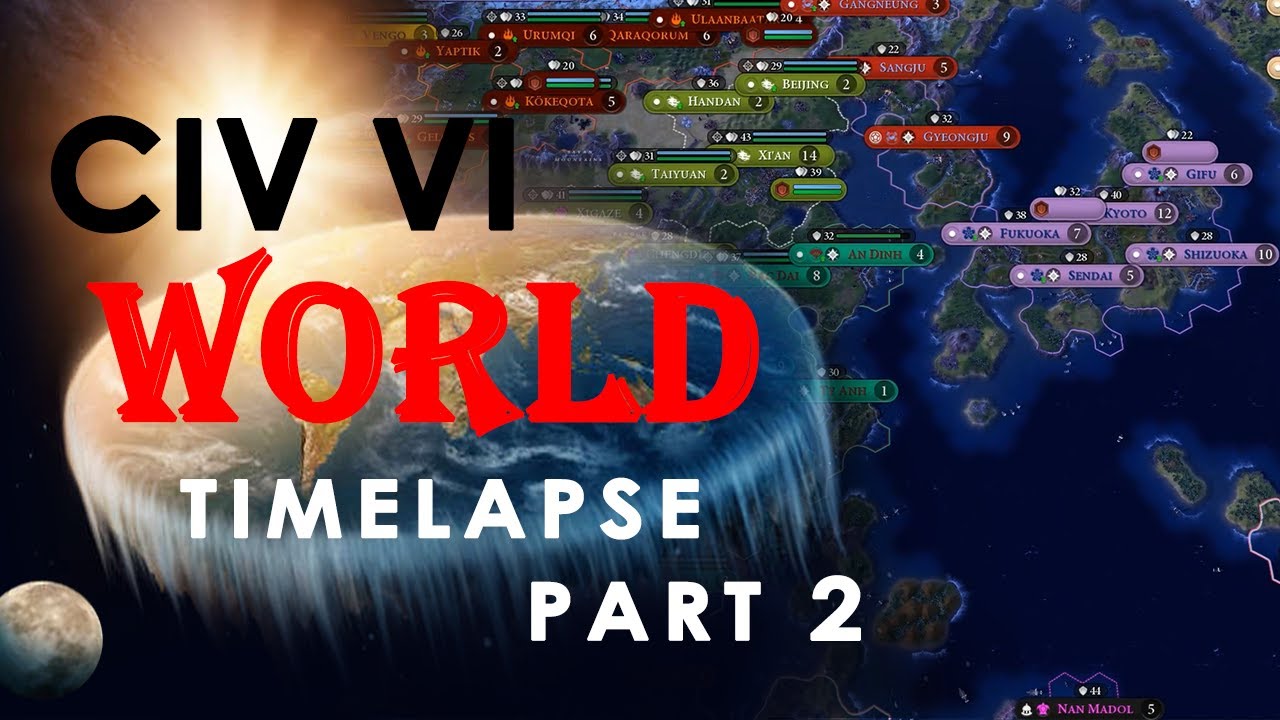 50+ Civs!!! AI ONLY World Timelapse TSL [Part 2]