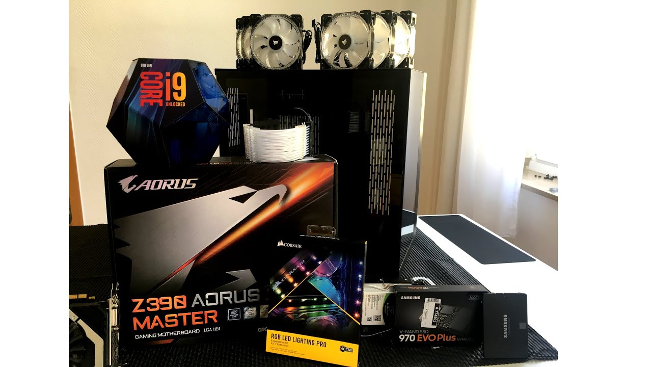 My High End GAMING PC i9 9900k Gigabyte z390 Ultra Build and Time Lapse