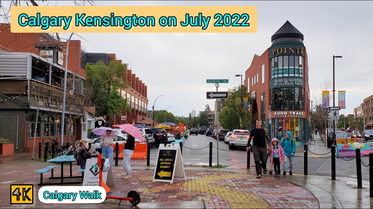 A Rainy Day walk in Calgary Kensington on July 2022 #calgary #alberta #canada
