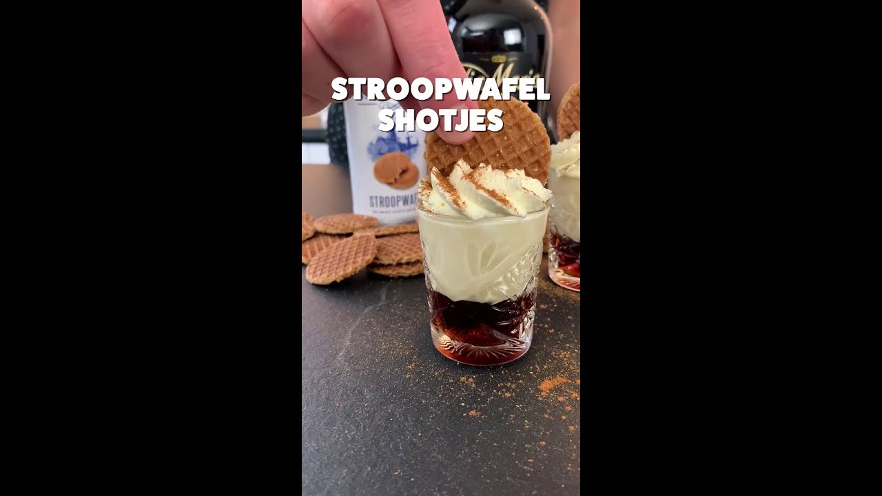 Stroopwafel Shotjes 🍹 #shorts #shotjes #drinken