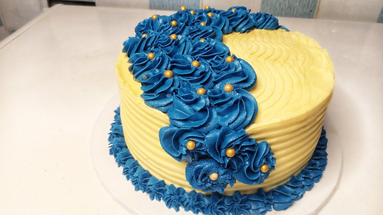 Simple butter icing decoration without trimming the Cake/No Mixer