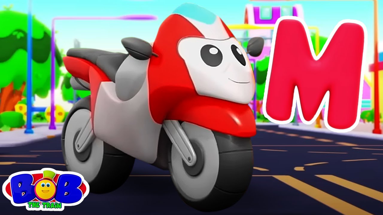 Bob o Trem Canção do Alfabeto de Transporte + Rimas e Vídeos Educativos