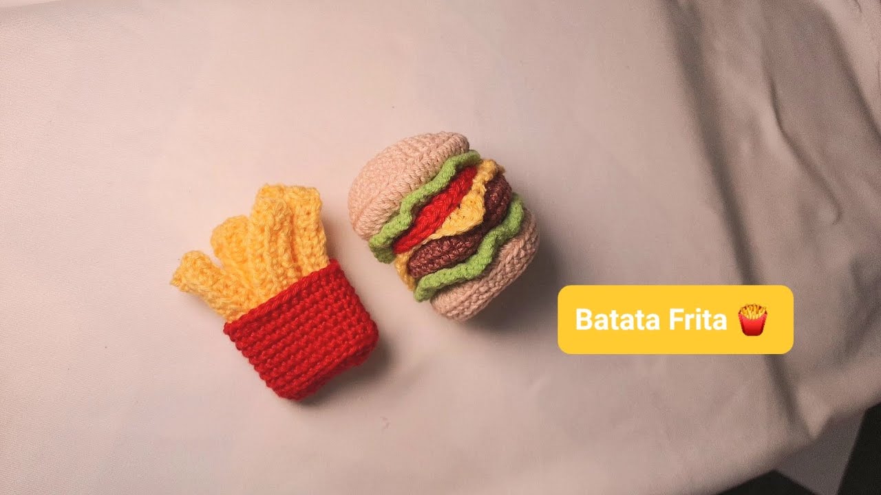Batata Frita de Crochê  🍟🍟 Amigurumi 🧶