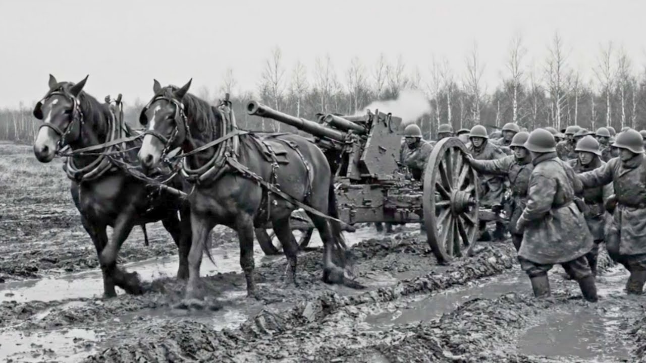DE CE CAII SOVIETICI TRĂGEAU ARTILERIA PRIN NOROI — CAMIOANELE GERMANE OPEL BLITZ RĂMÂNEAU ÎNFUNDATE