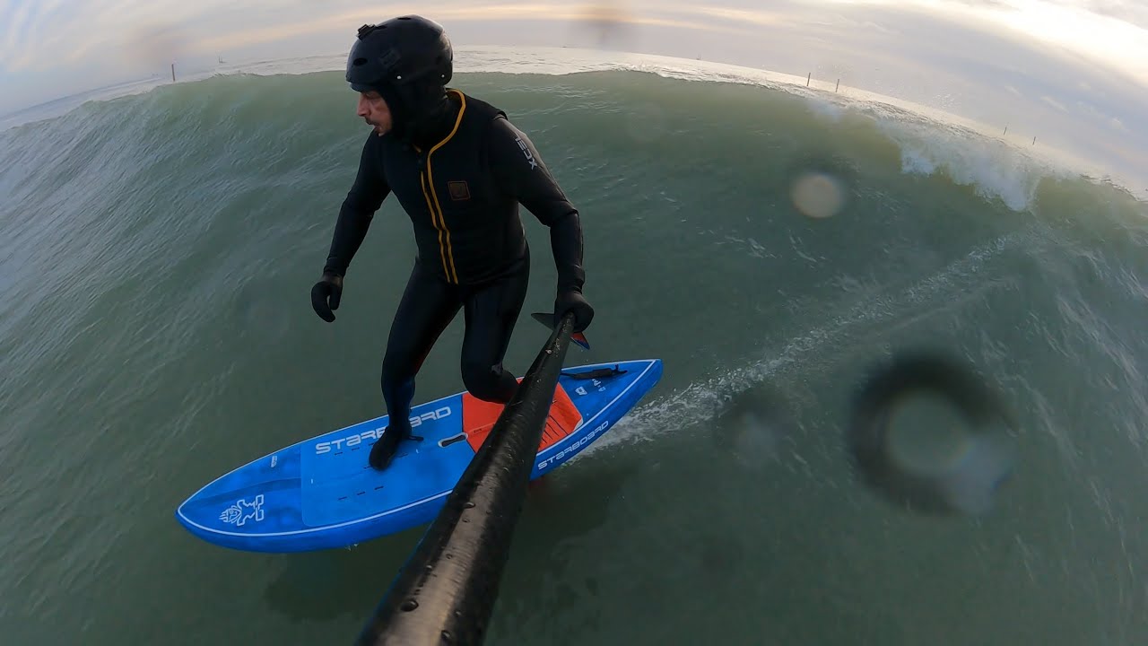 SUP foil small wave with Starboard ACE foil and Sabfoil Razor 980