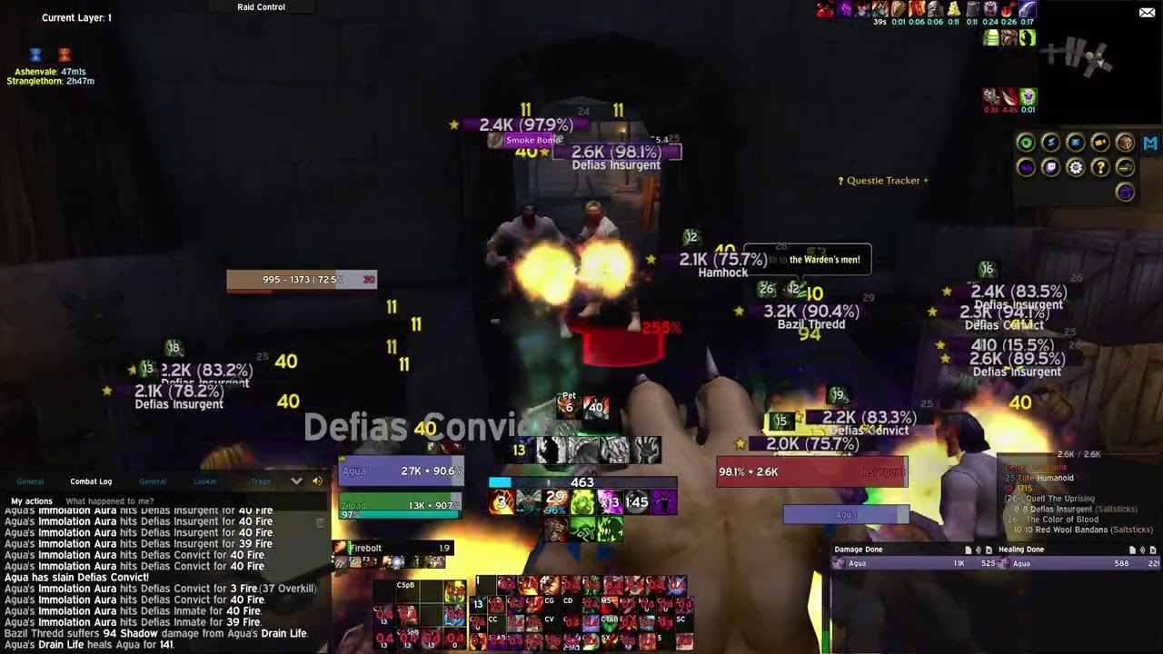 World of Warcraft: SoD Warlock solo farm/boosting stockades 7 minute run
