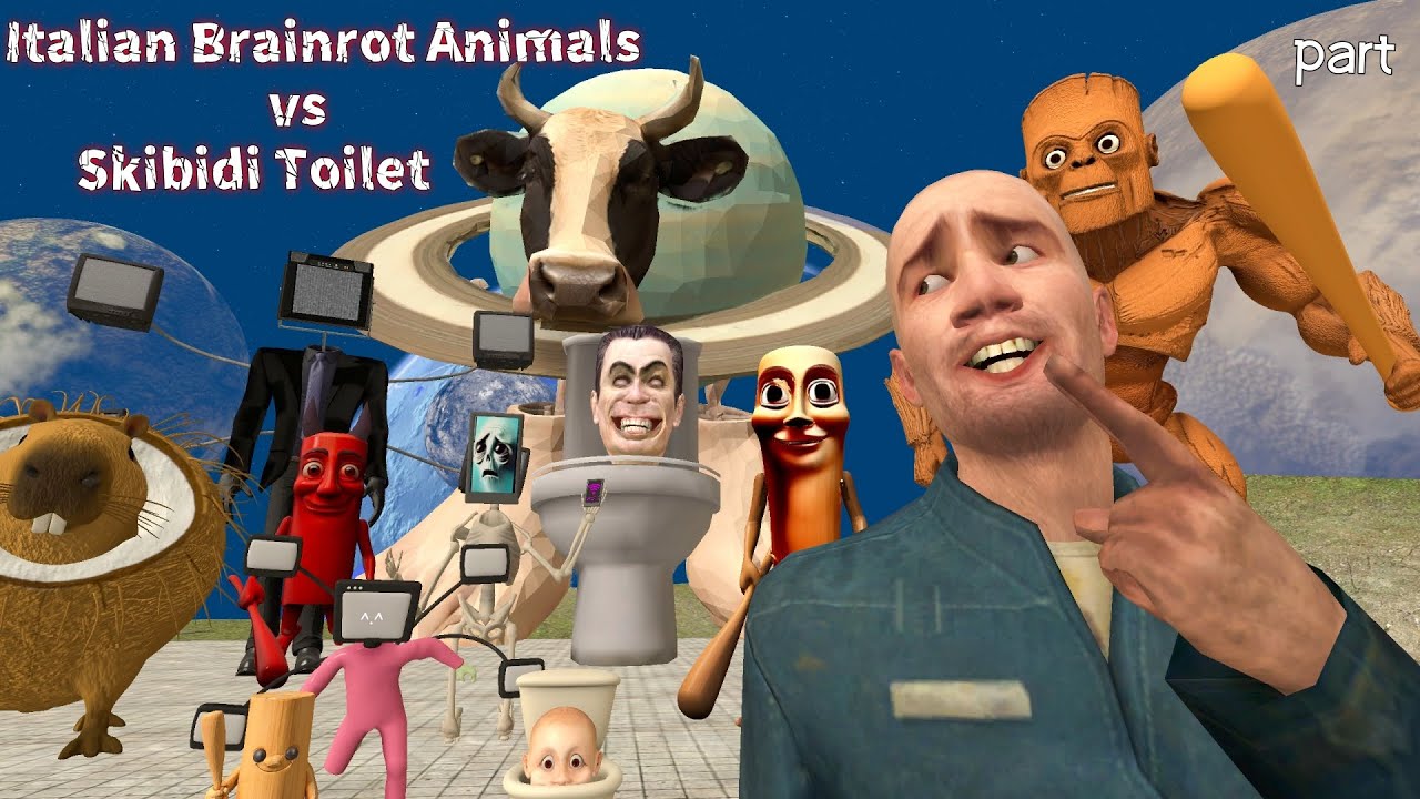 Italian Brainrot Animals vs All Skibidi Toilet Collection 2-(Garry's Mod Animation)