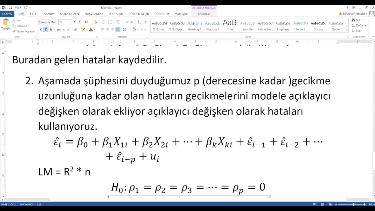 EVIEWS ile TEMEL EKONOMETRİ DERSİ 18 - ÇOKLU DOĞRUSAL BAĞLANTI SORUNUNUN TESPİTİ VIF HESAPLAMA