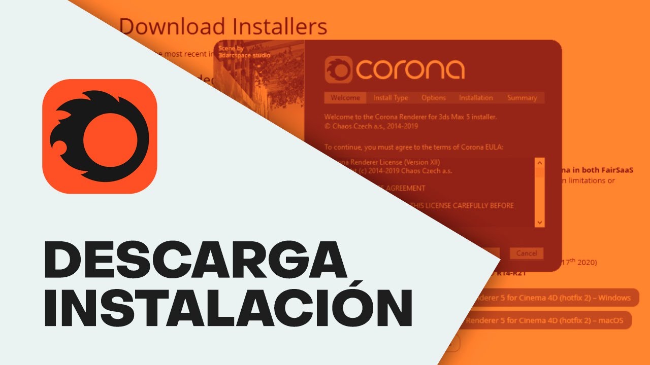 C01 E01 Corona Renderer Instalación y Activación