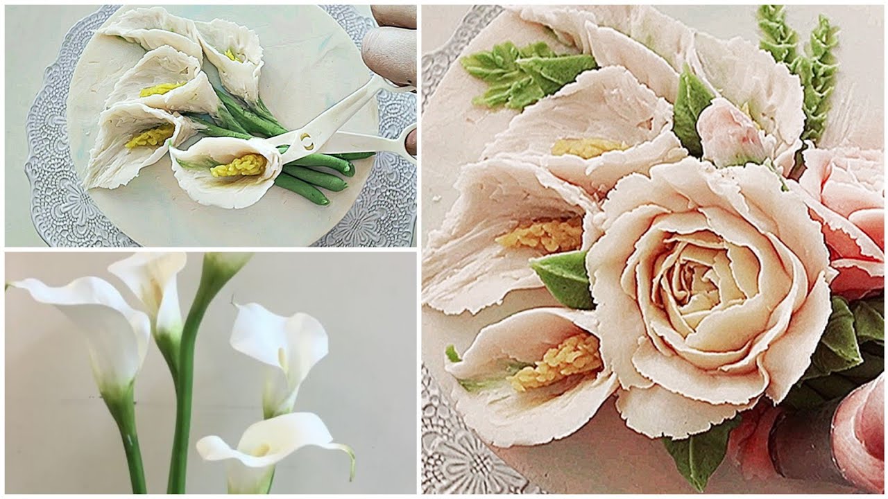 앙금플라워 카라, 장미/ Calla lily, Rose flower piping techniques
