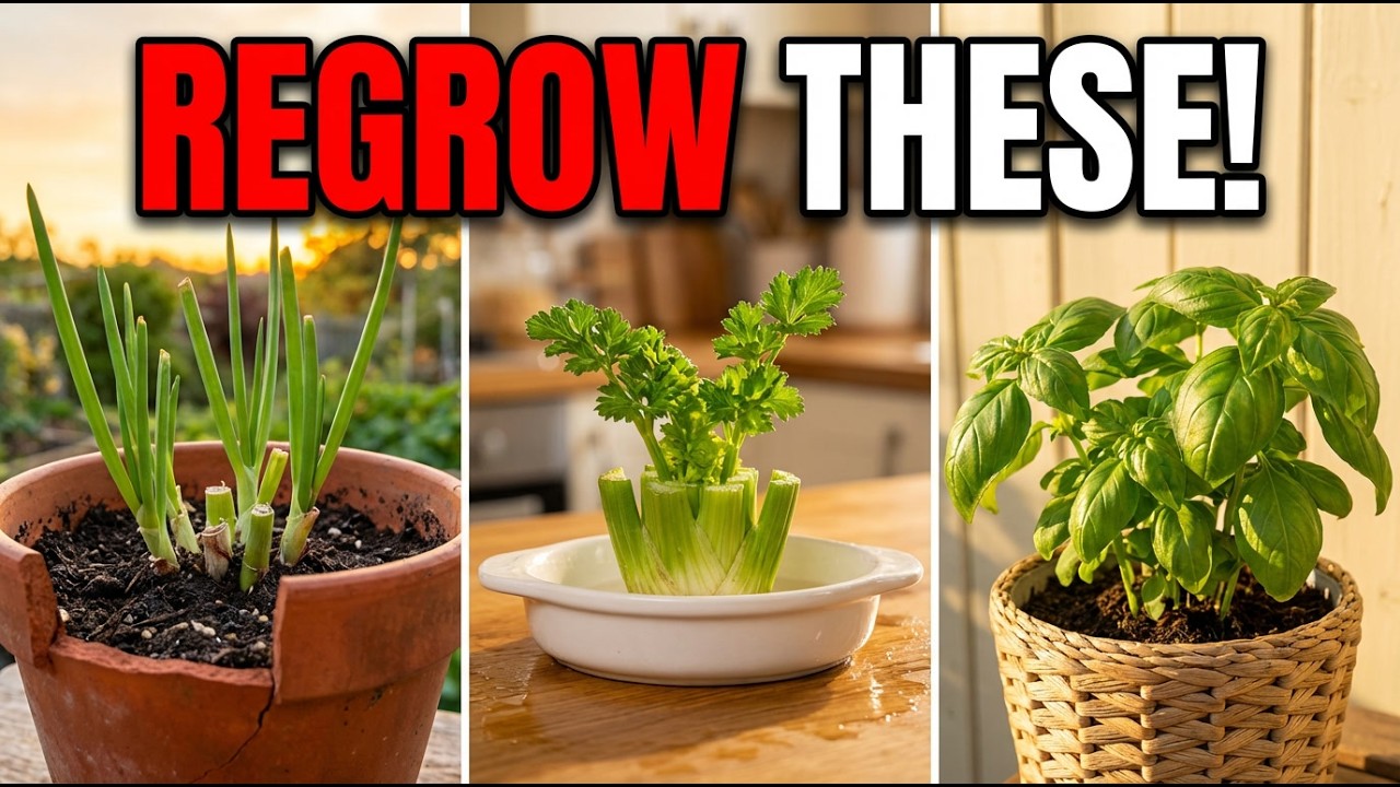 20 Store Bought Vegetables and Herbs You Can Regrow!