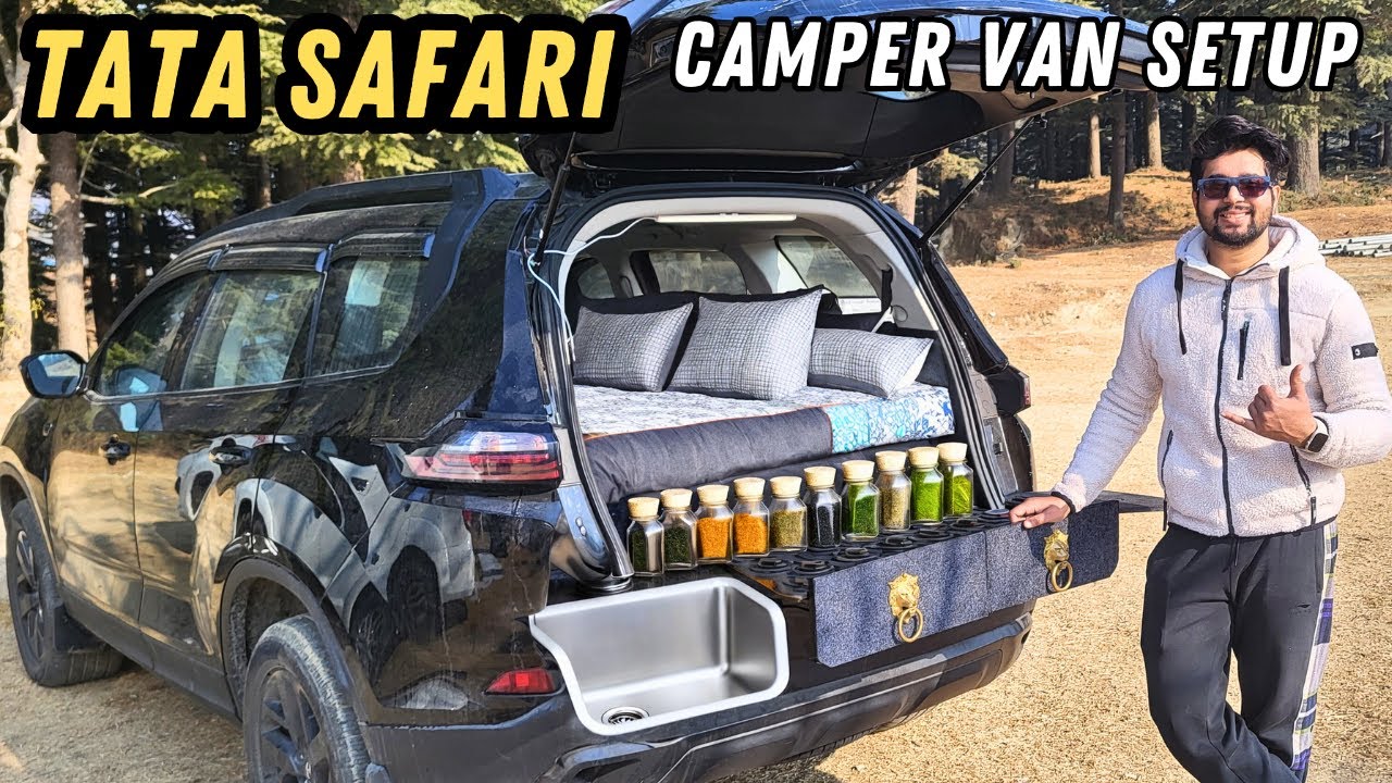 Ultimate Tata Safari Camper Van Setup for Car Camping In India @LostRoamer