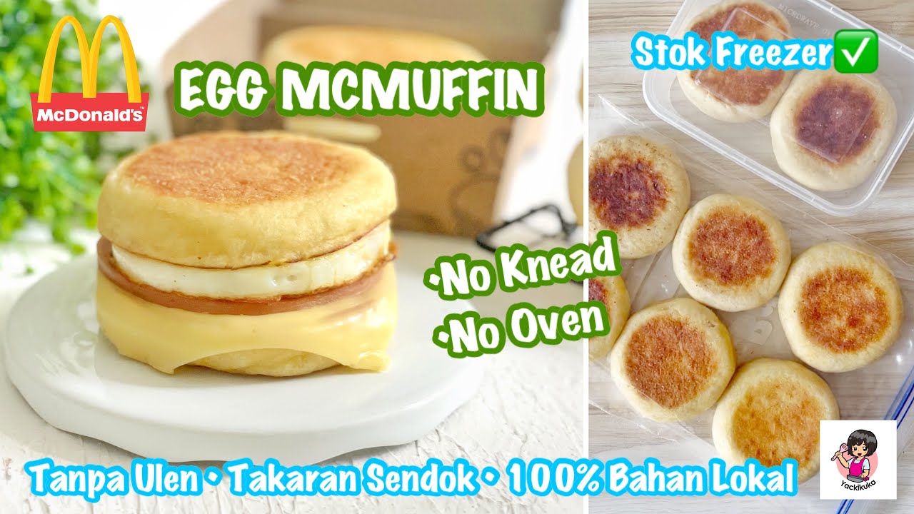 NO KNEAD EGG MCMUFFIN &bull; Semenjak Tau Resep ini Bikin Sendiri Lebih PUAS!