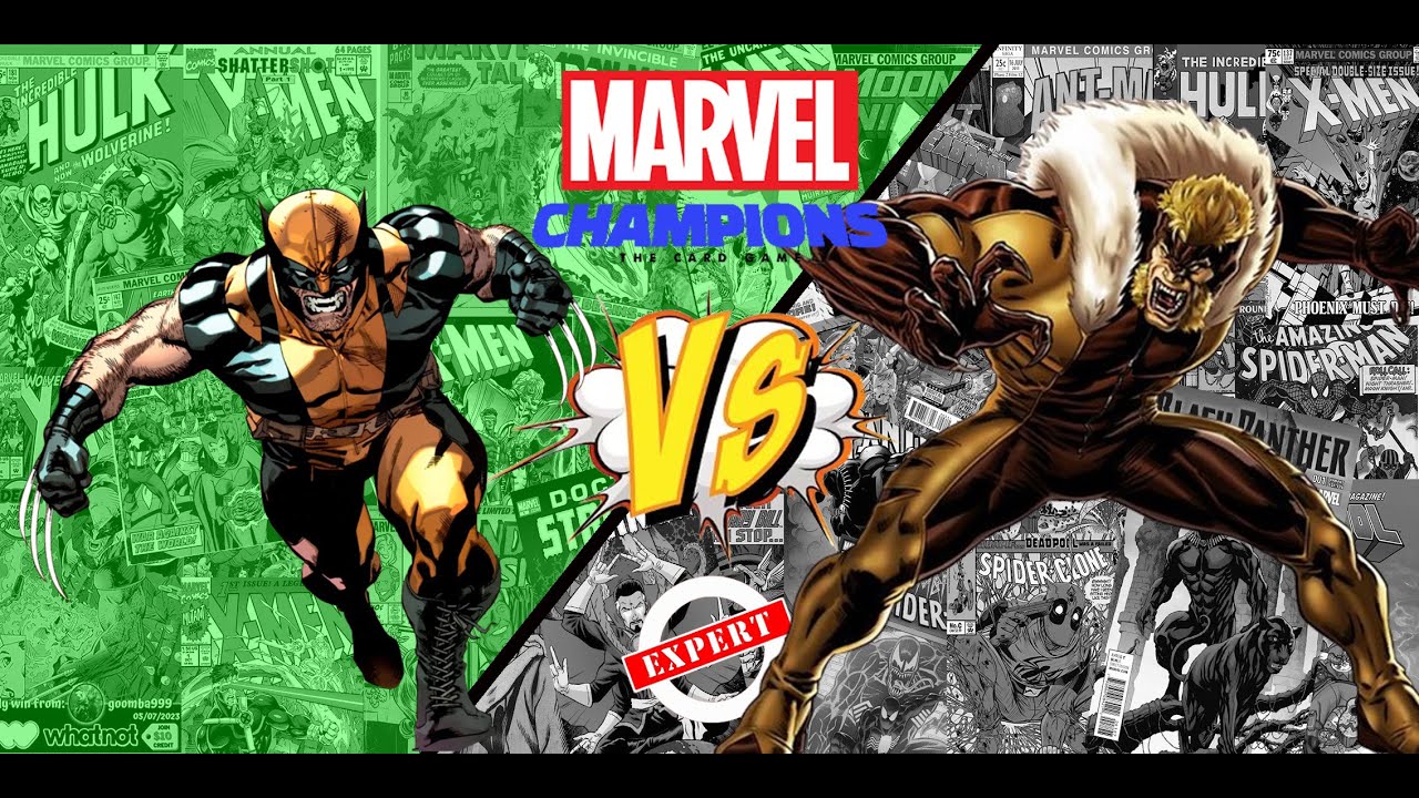 LOS HERMANOS DE ADAMANTIUM | Lobezno Vs. Dientes de Sable Experto [MARVEL CHAMPIONS]
