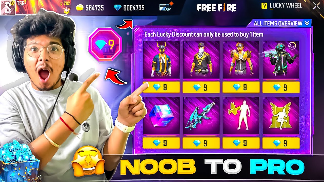 Free Fire Challenging Ritik To Make NOOB ID PRO IN 10mins😍💎 10,000Diamonds -Garena Free Fire