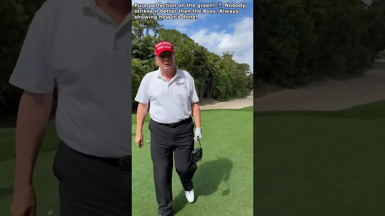 President Trump golfing 🔥 Nobody strikes it better than the Boss. Always showing how it's done ❤️